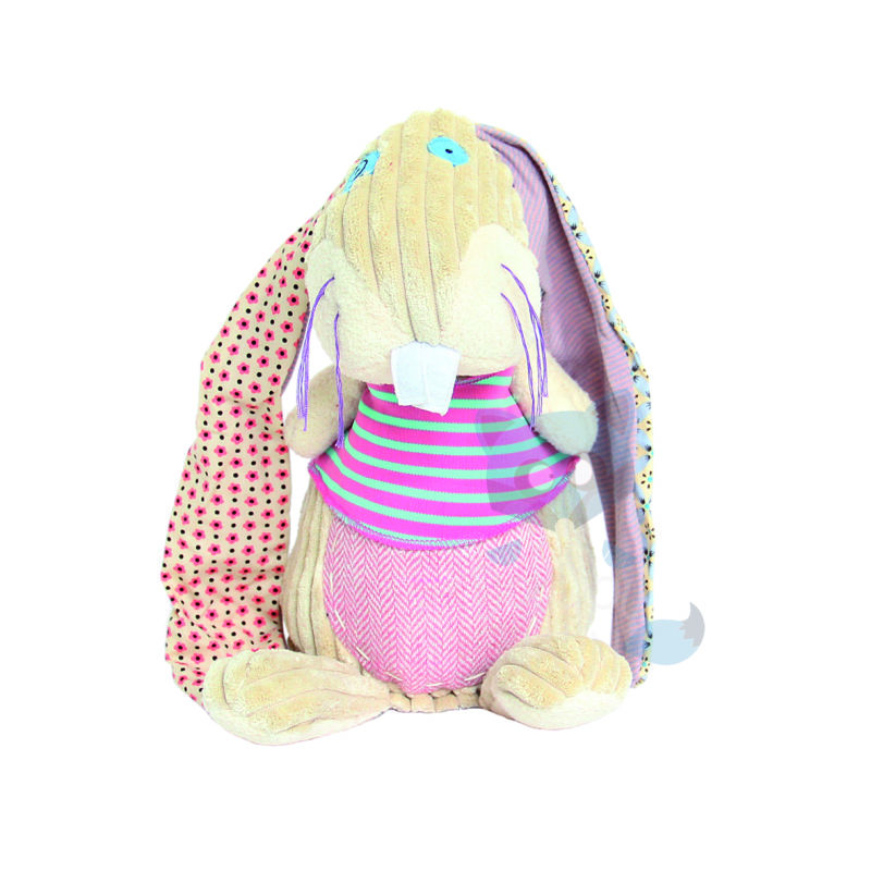 The deglingos original lapinos the rabbit soft toy beige pink 